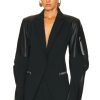 Women Coperni Jackets & Coats | Biker Tailored Jacket Black