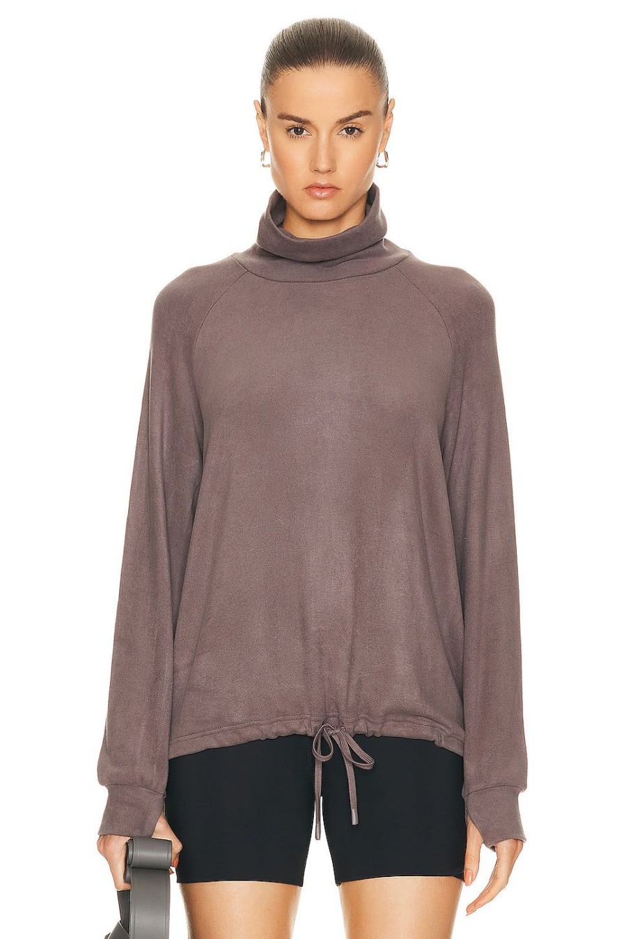 Women Varley Sweaters & Knits | Portland High Neck Midlayer Sweater Deep Charcoal