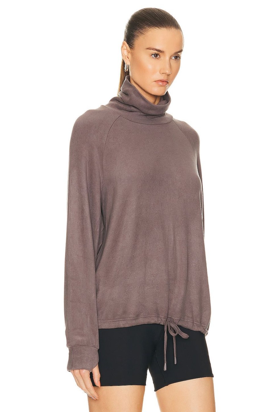 Women Varley Sweaters & Knits | Portland High Neck Midlayer Sweater Deep Charcoal