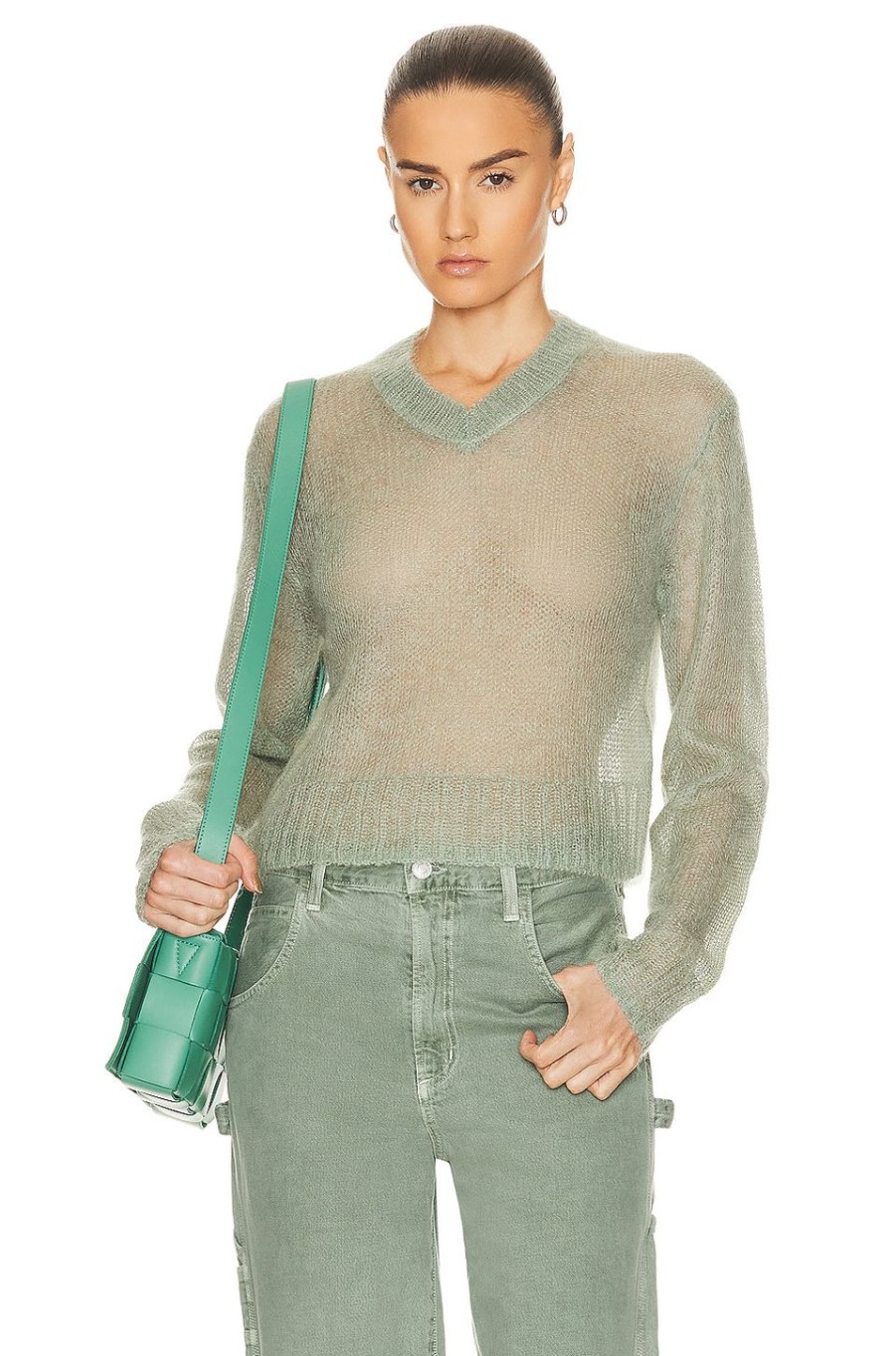 Women Acne Studios Sweaters & Knits | Knit Sweater Sage Green