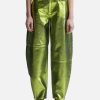 Women Ganni Pants | Foil Stary Jeans Green