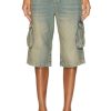 Women Miaou Shorts | Dune Short Green Acid Denim