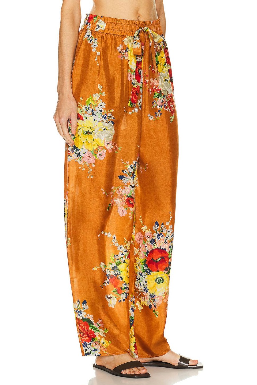 Women Zimmermann Pants | Alight Relaxed Pant Tan Floral