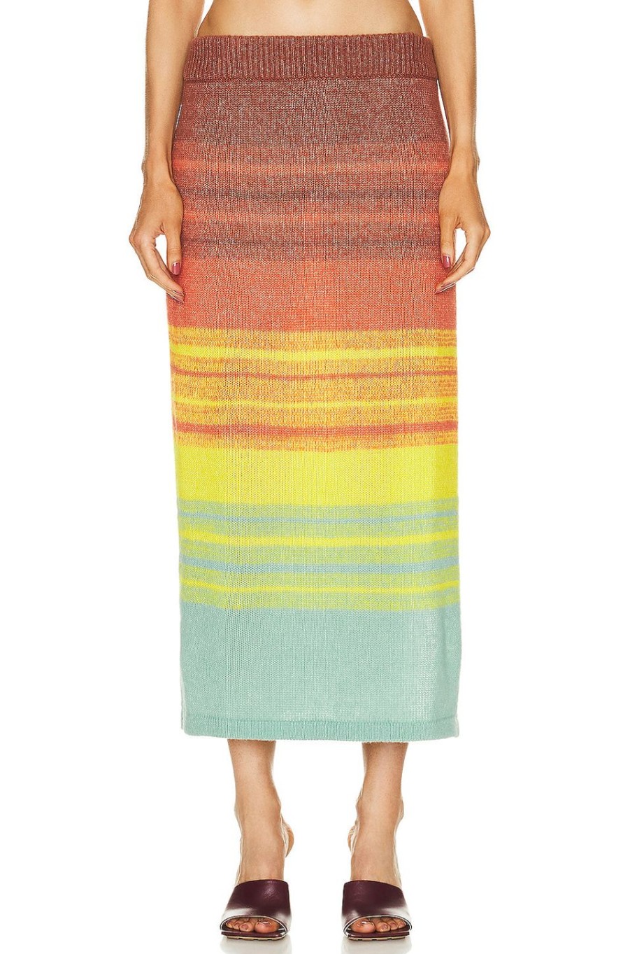 Women The Elder Statesman Skirts | Nimbus Ombre Skirt Multi