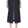 Women MATTHEW BRUCH Skirts | Button Front Midi Skirt Navy