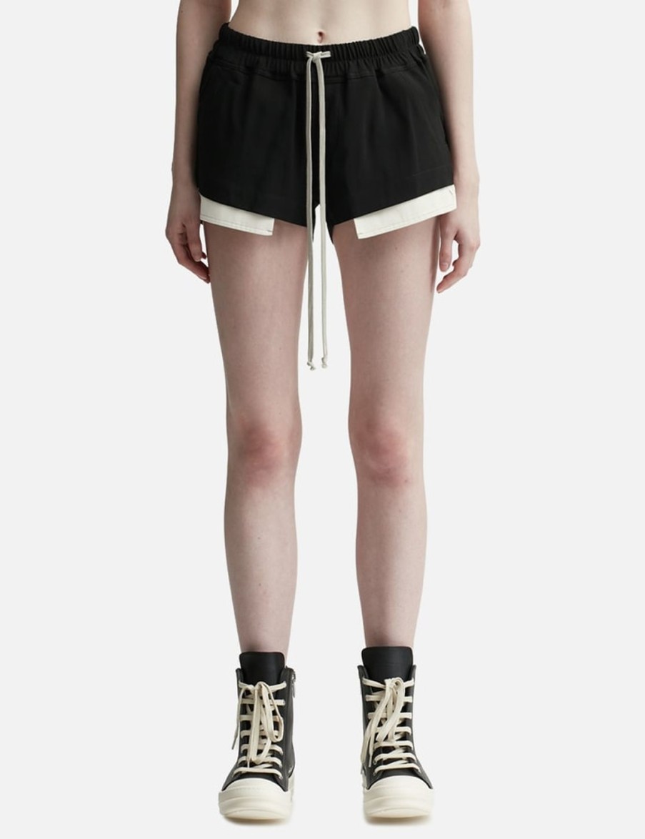 Women Rick Owens Shorts | Fog Boxers Black