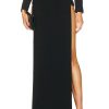 Women MONOT Skirts | High Slit Long Skirt Black