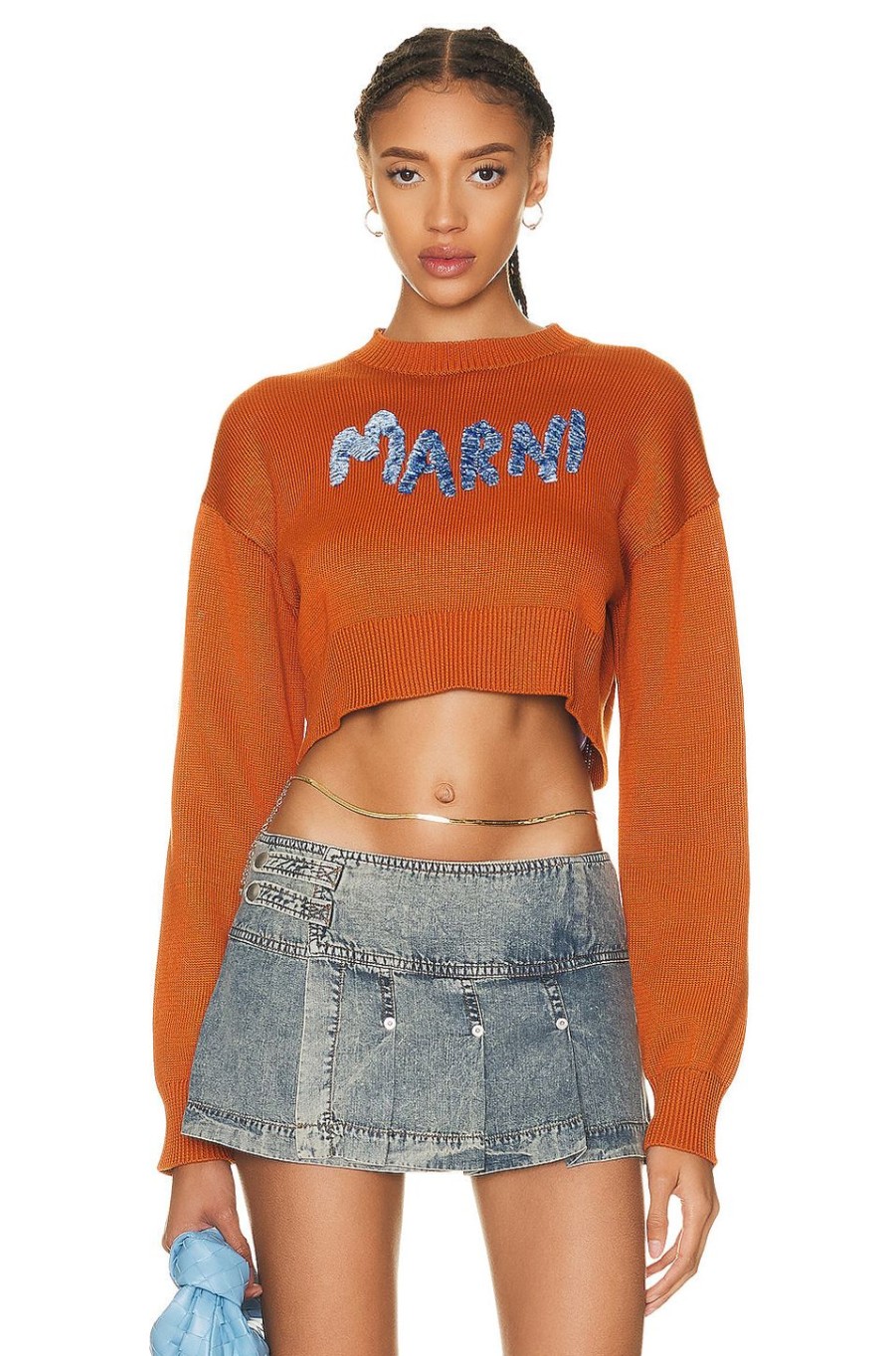 Women Marni Sweaters & Knits | Logo Sweater Apricot