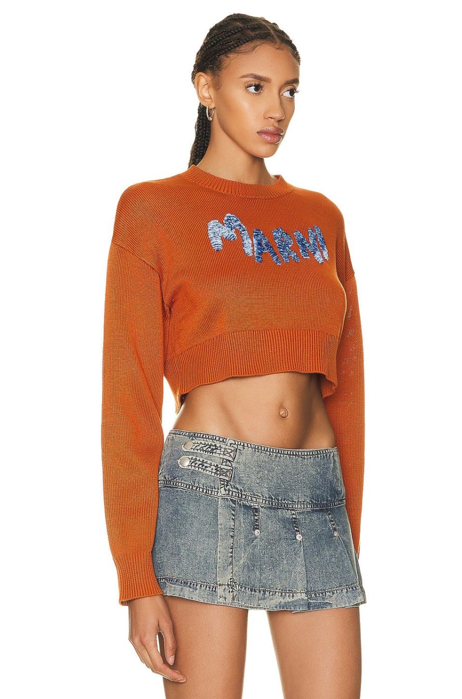 Women Marni Sweaters & Knits | Logo Sweater Apricot