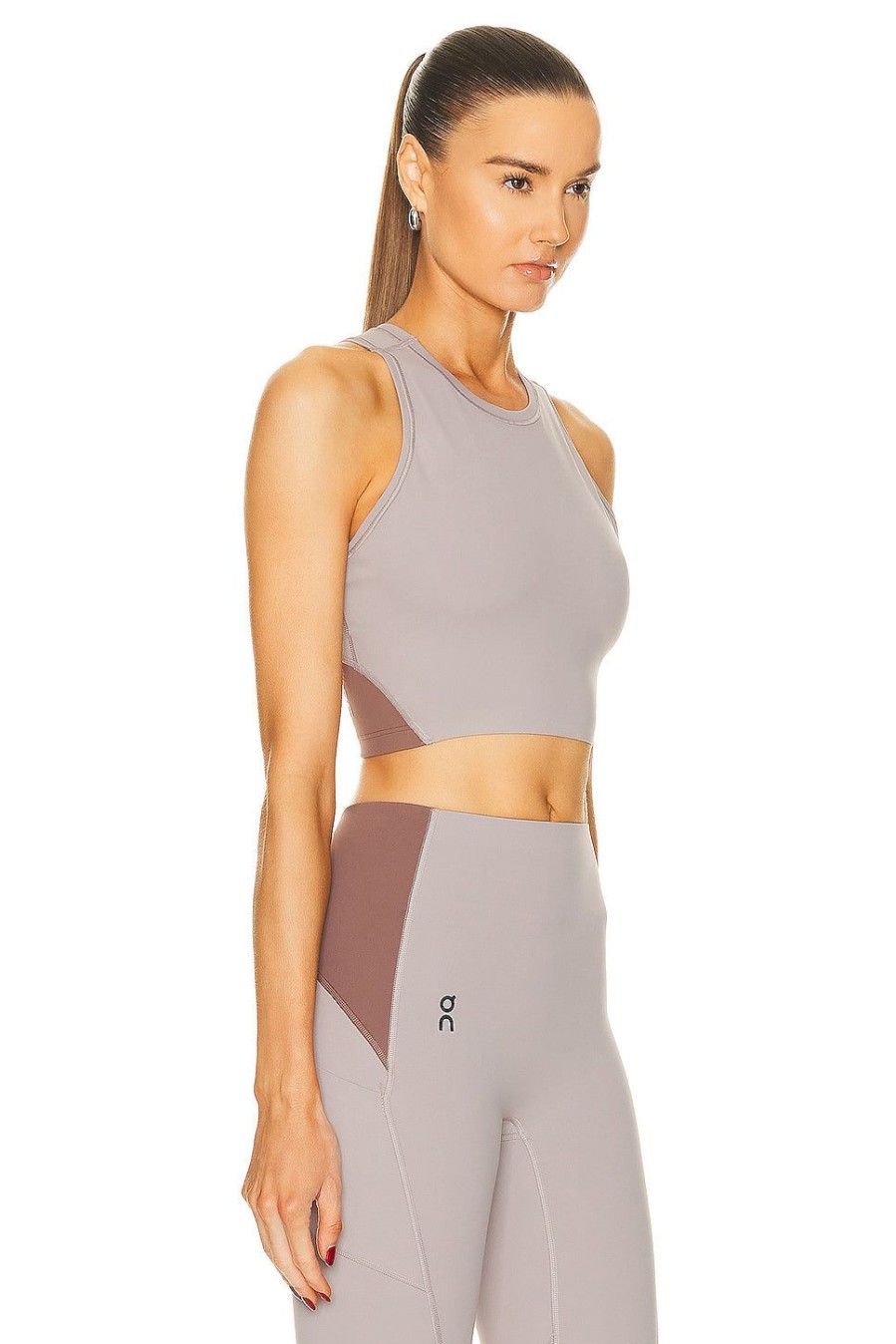 Women On Activewear | Movement Crop Top Zinc & Grape