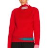 Women Raf Simons Sweaters & Knits | Vintage Knit Contrast Detail Sweater Red