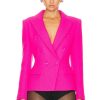 Women Alexandre Vauthier Jackets & Coats | Double Breasted Jacket Neon Pink