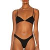 Women Monica Hansen Beachwear Tops | 90'S Vibe Simple Demi Bra Black