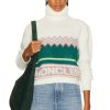 Women Moncler Sweaters & Knits | Turtleneck Sweater Off White Print