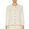 Women BODE Sweaters & Knits | Starflower Beaded Cardigan Cream