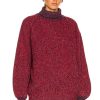 Women Ganni Sweaters & Knits | Rib Knit Sweater High Risk Red