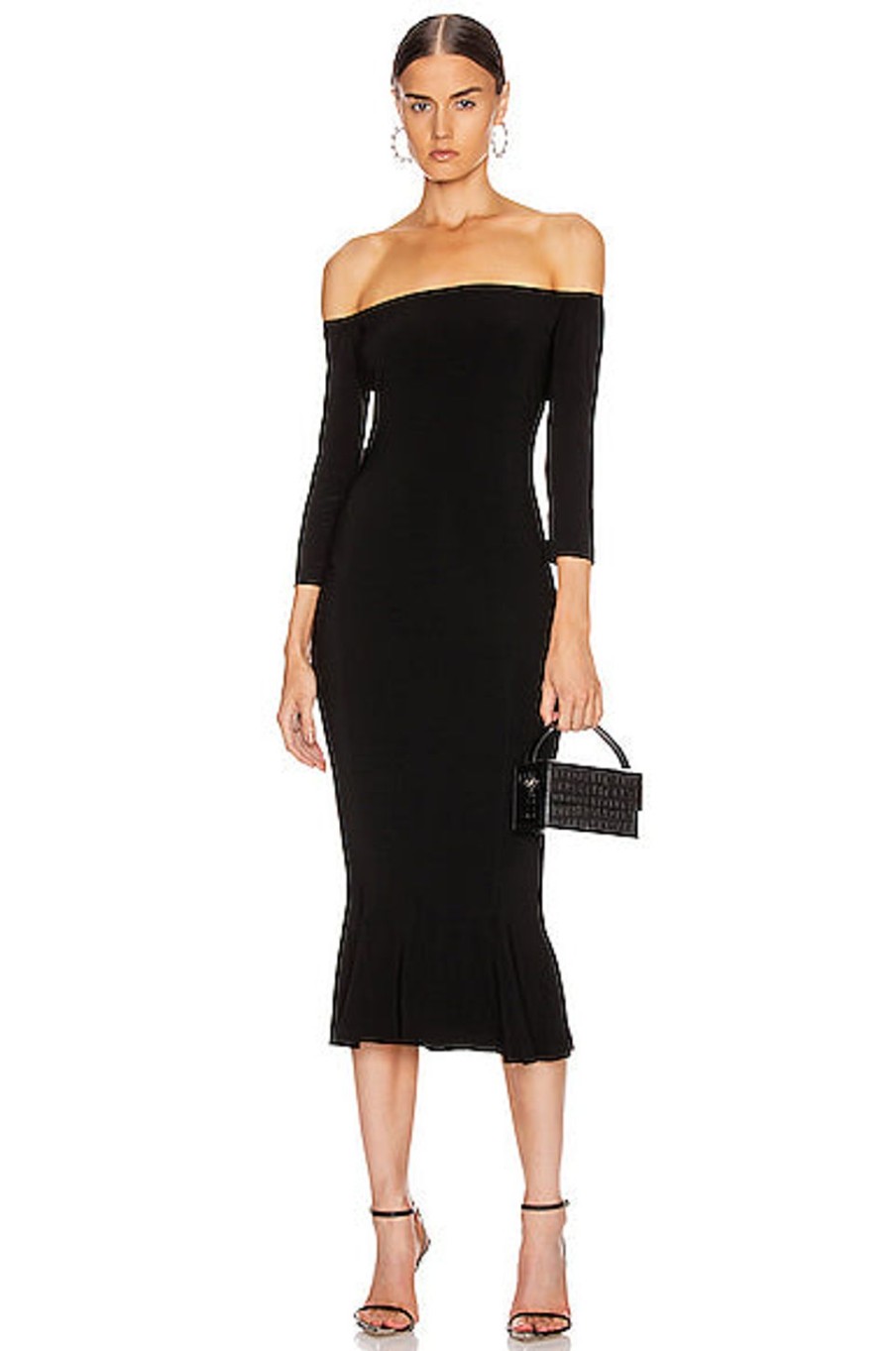 Women Norma Kamali Dresses | Off Shoulder Fishtail Dress Black