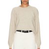 Women Lemaire Sweaters & Knits | Tilted Crew Neck Jumper Chalk