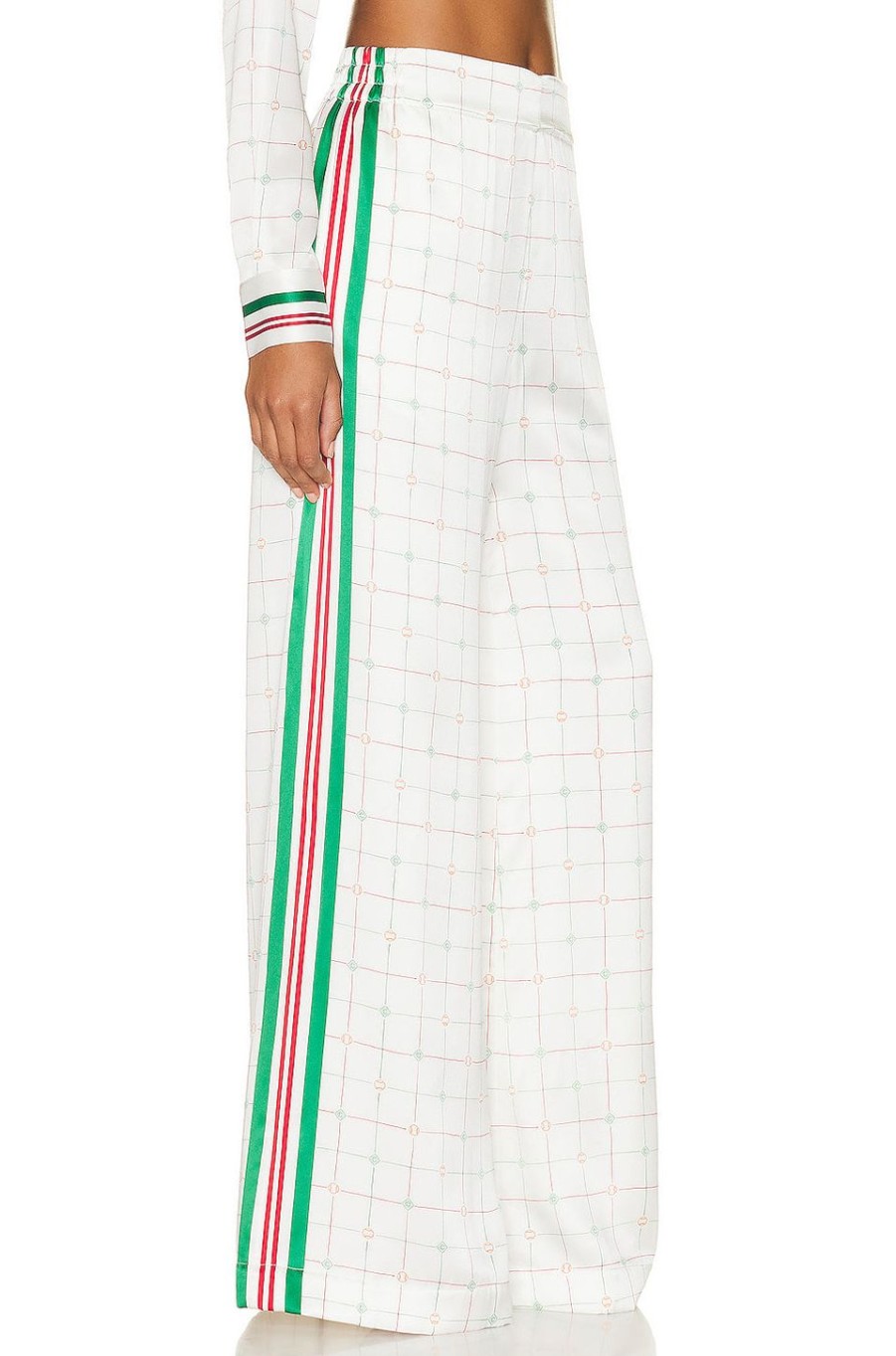 Women Casablanca Pants | Wide Leg Pant Tennis Club Check