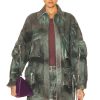 Women THE ATTICO Jackets & Coats | Fern Short Coat Stained Green Camouflage