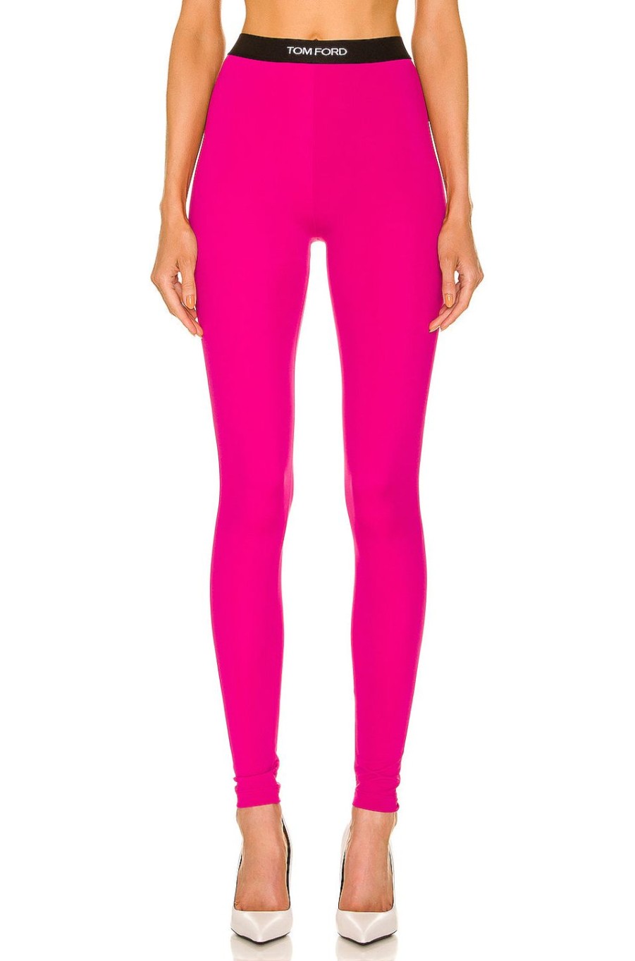 Women TOM FORD Pants | Logo Waist Legging Fuxia