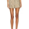 Women JACQUEMUS Shorts | Le Short Santon Beige Brown Stripes