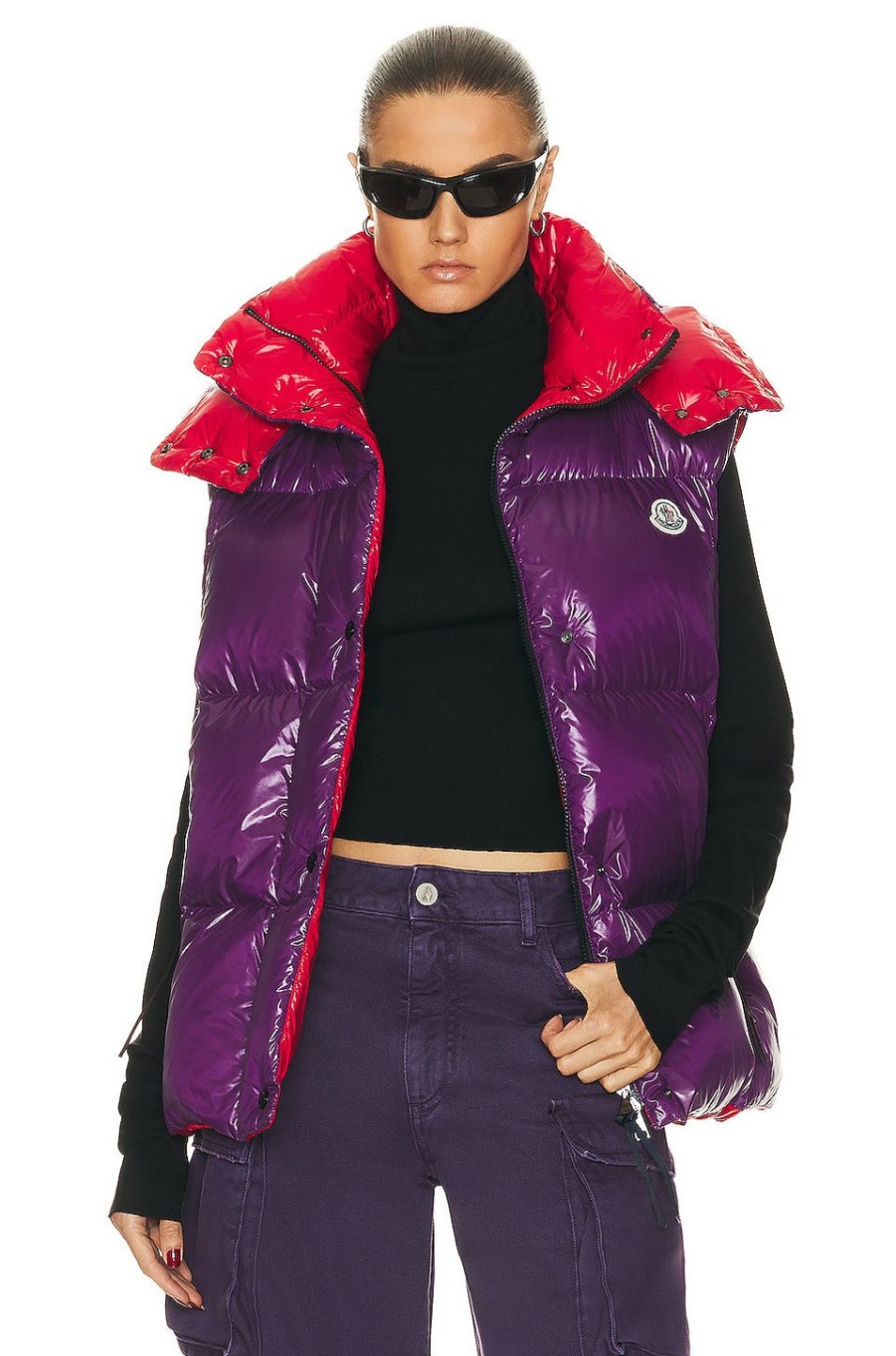 Women Moncler Jackets & Coats | Luzule Vest Purple