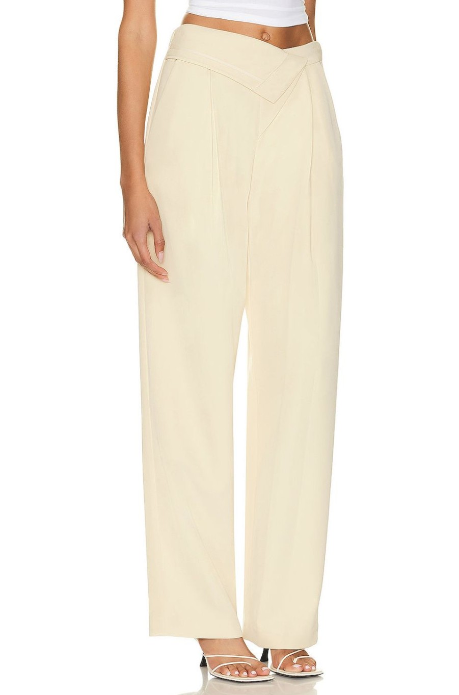 Women SIMKHAI Pants | Vianka Technical Cocktail Crepe Draped Relaxed Pant Dried Pineapple