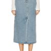 Women Loulou Studio Skirts | Rona Denim Long Skirt Washed Light Blue