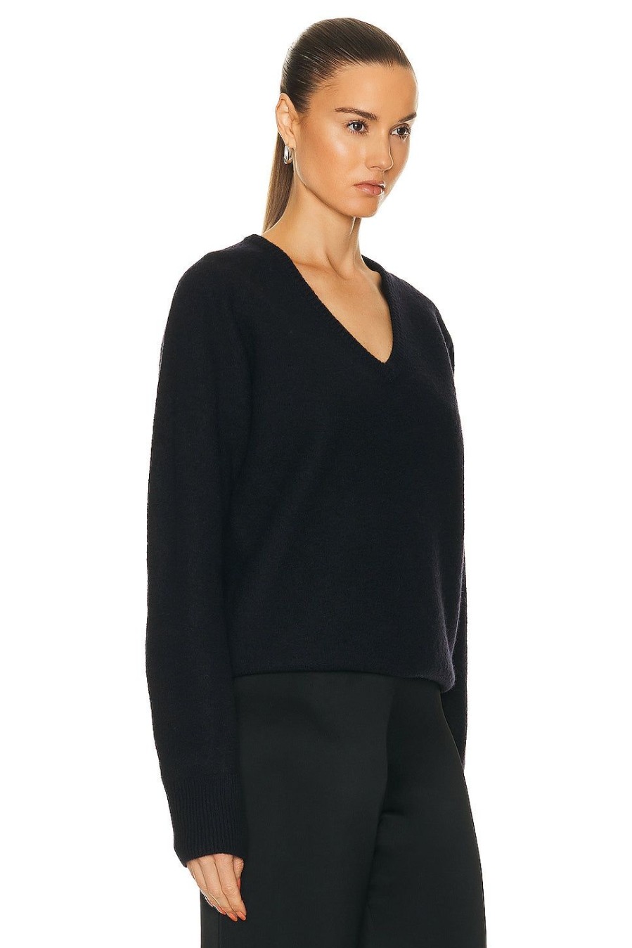 Women Toteme Sweaters & Knits | Soft Felted Merino Knit Sweater Navy