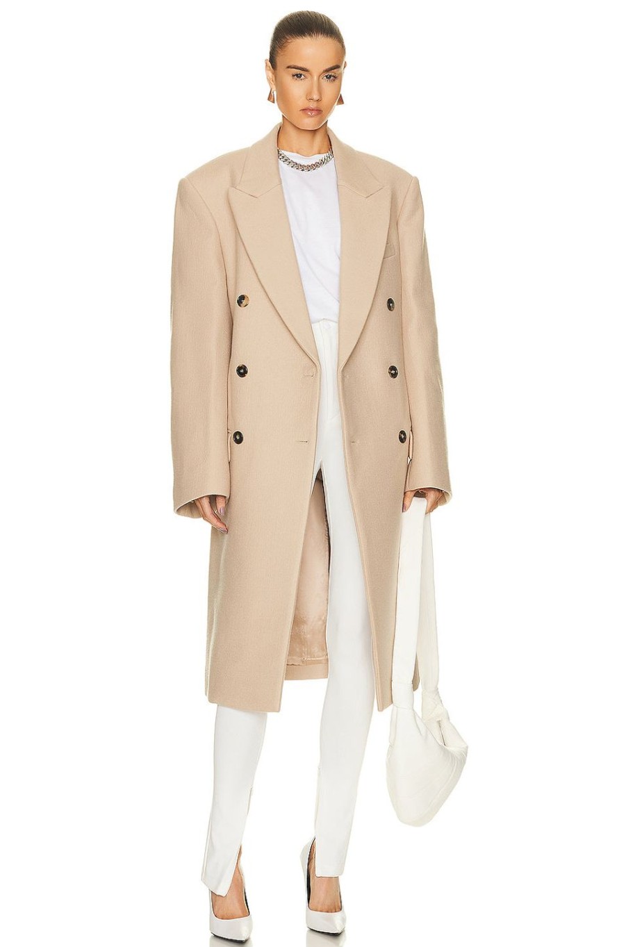 Women WARDROBE.NYC Jackets & Coats | X Hailey Bieber Hb Coat Beige