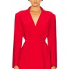 Women Norma Kamali Jackets & Coats | Classic Double Breasted Jacket Tiger Red