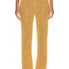 Women The Elder Statesman Pants | Como Cross Net Pant Gold Speckle