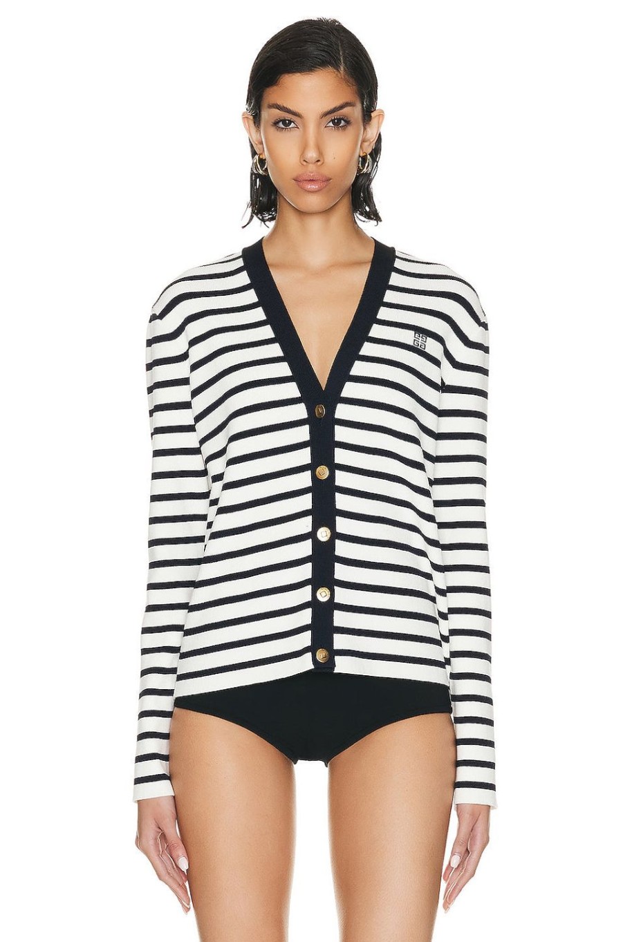 Women Givenchy Sweaters & Knits | Sailor Cardigan White & Navy