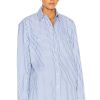 Women WARDROBE.NYC Tops | Oversize Shirt Blue