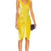 Women Bottega Veneta Dresses | Velvet Stretch Dress Kiwi