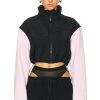 Women Alexander Wang Jackets & Coats | Cropped Zip Up Jacket Light Pink