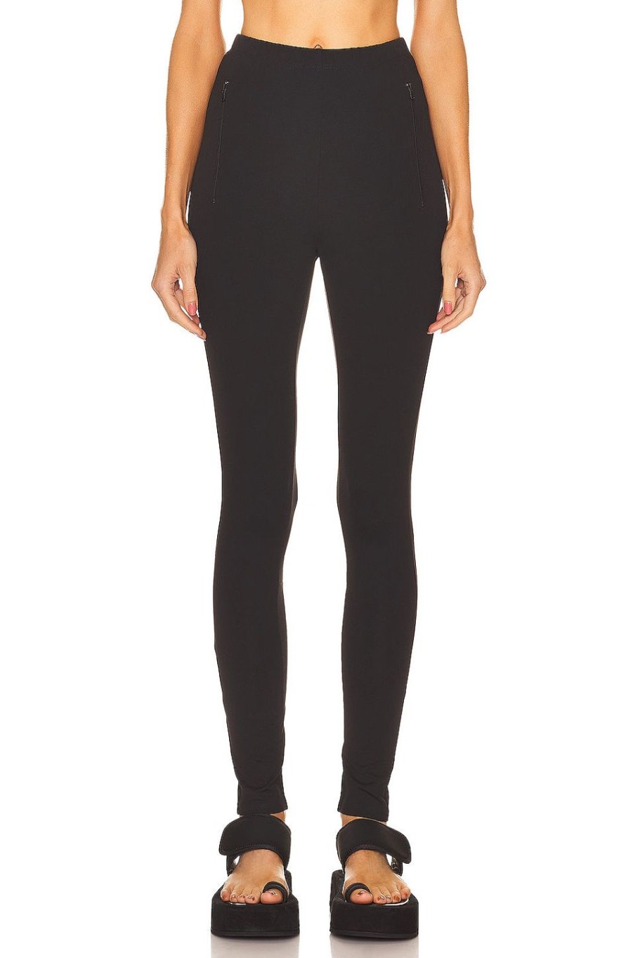 Women WARDROBE.NYC Pants | Back Zip Legging Black