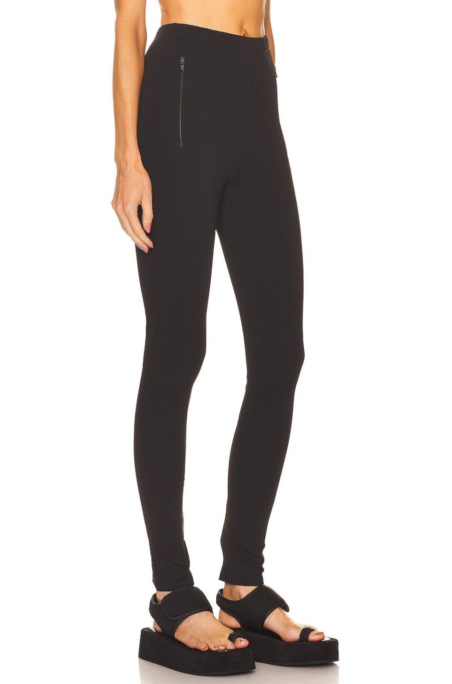 Women WARDROBE.NYC Pants | Back Zip Legging Black