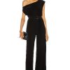 Women Norma Kamali Jumpsuits & Rompers | Drop Shoulder Jumpsuit Black