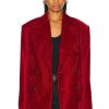 Women R13 Jackets & Coats | Peak Lapel Ragged Blazer Red