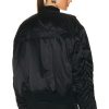 Women Jean Paul Gaultier Jackets & Coats | Embroidered Oversize Bomber Jacket Black