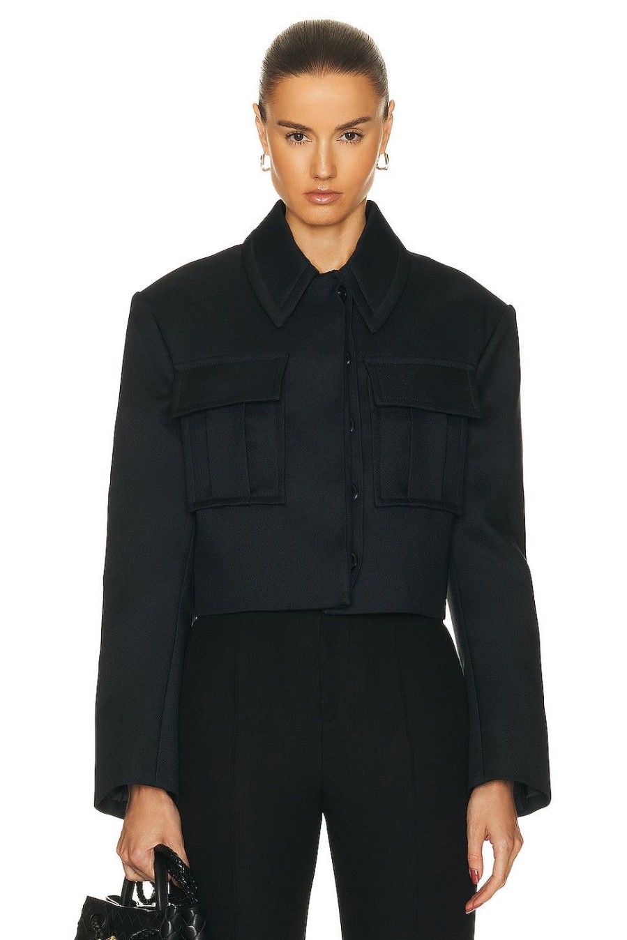 Women Stella McCartney Jackets & Coats | Pocket Detailed Jacket Ink