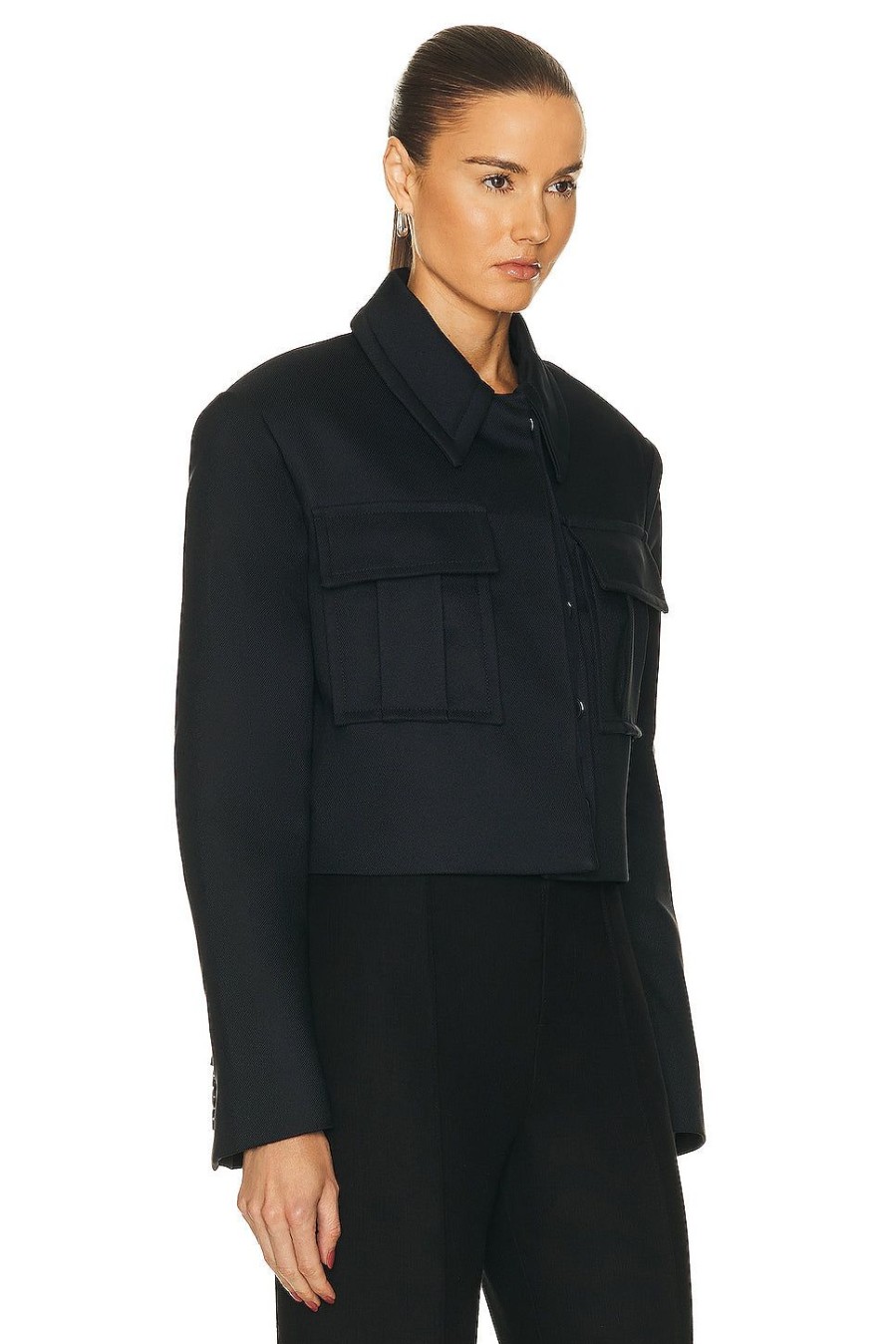 Women Stella McCartney Jackets & Coats | Pocket Detailed Jacket Ink