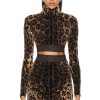 Women Dolce & Gabbana Tops | Long Sleeve Top Leopard