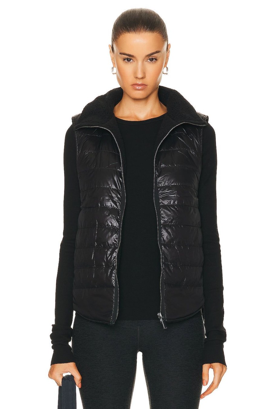 Women Varley Jackets & Coats | Ellis Reversible Quilt Gilet Black