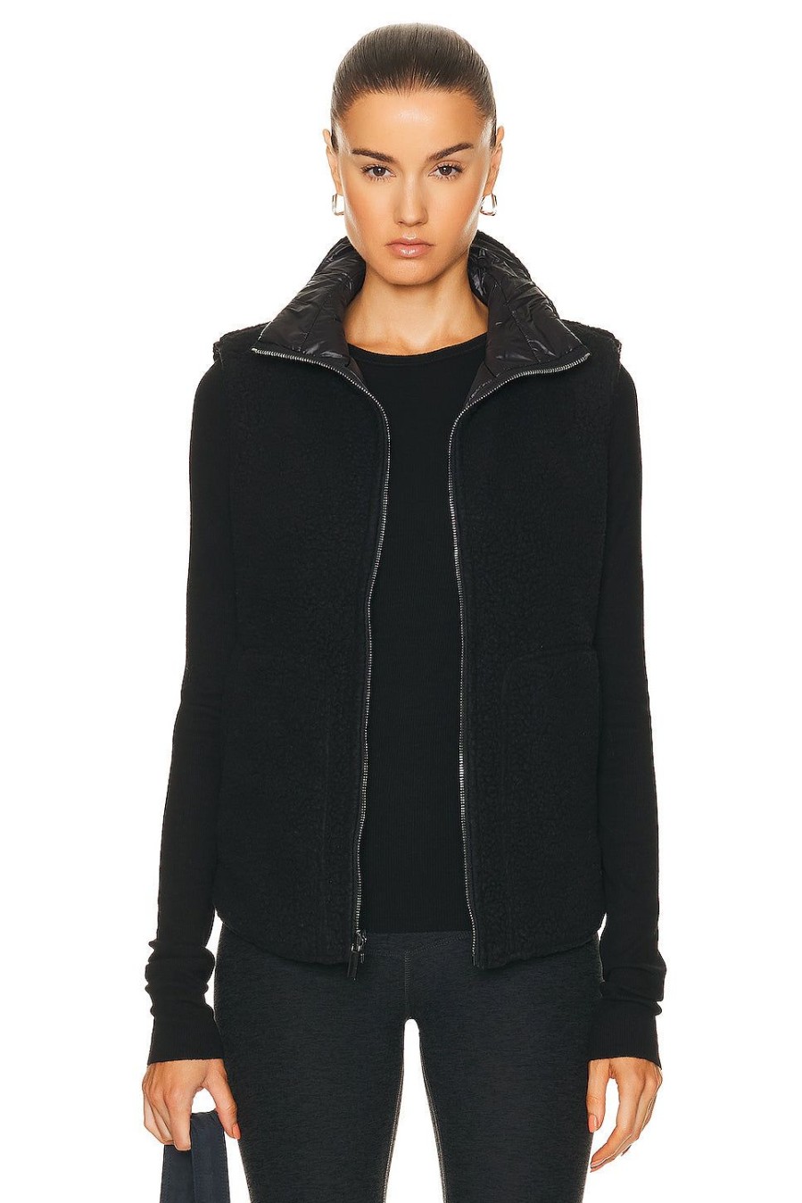 Women Varley Jackets & Coats | Ellis Reversible Quilt Gilet Black