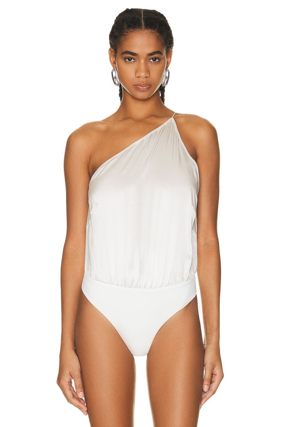 Women The Sei Tops | One Shoulder Bodysuit Frost