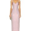 Women AREA Dresses | Crystal Embellished Gown Candy Rose