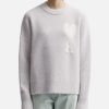 Women Ami Sweaters & Knits | Cloudy Wool Ami De C Ur Sweater Grey